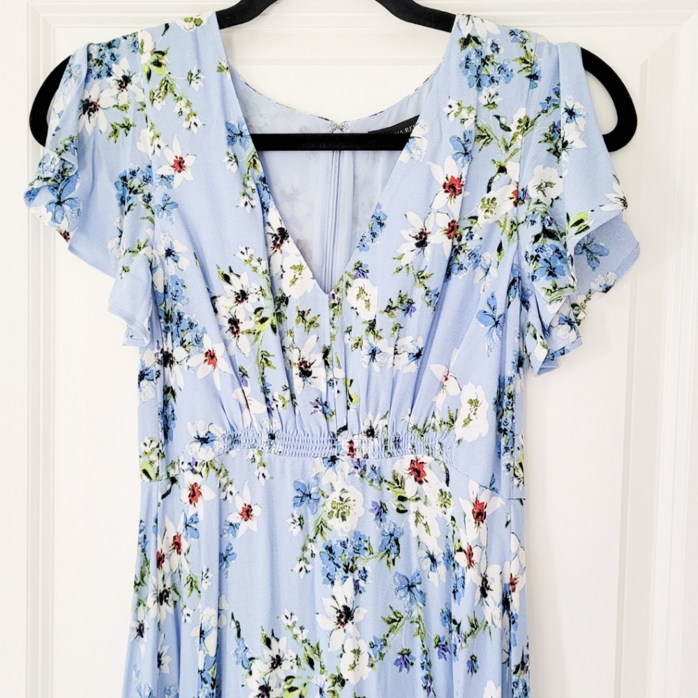Banana Republic Blue Floral Maxi Dress